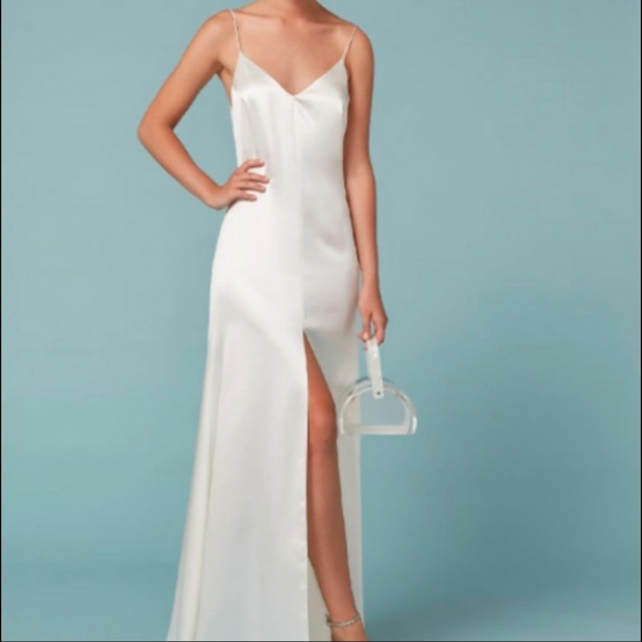 Reformation Cabot Ivory Maxi Wedding Gown M - Picture 3 of 11